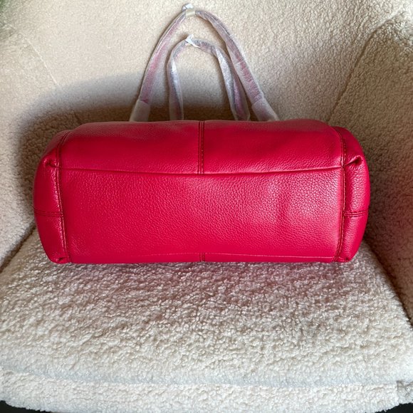 Coach Lexy Shoulder Bag Bright Pink PEBBLE LEATHER NWT - Picture 9 of 14